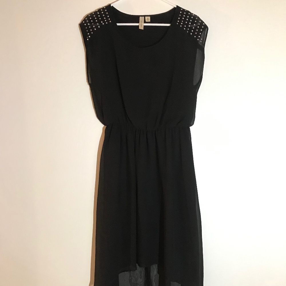 Black Dress with Shoulder Sparkle